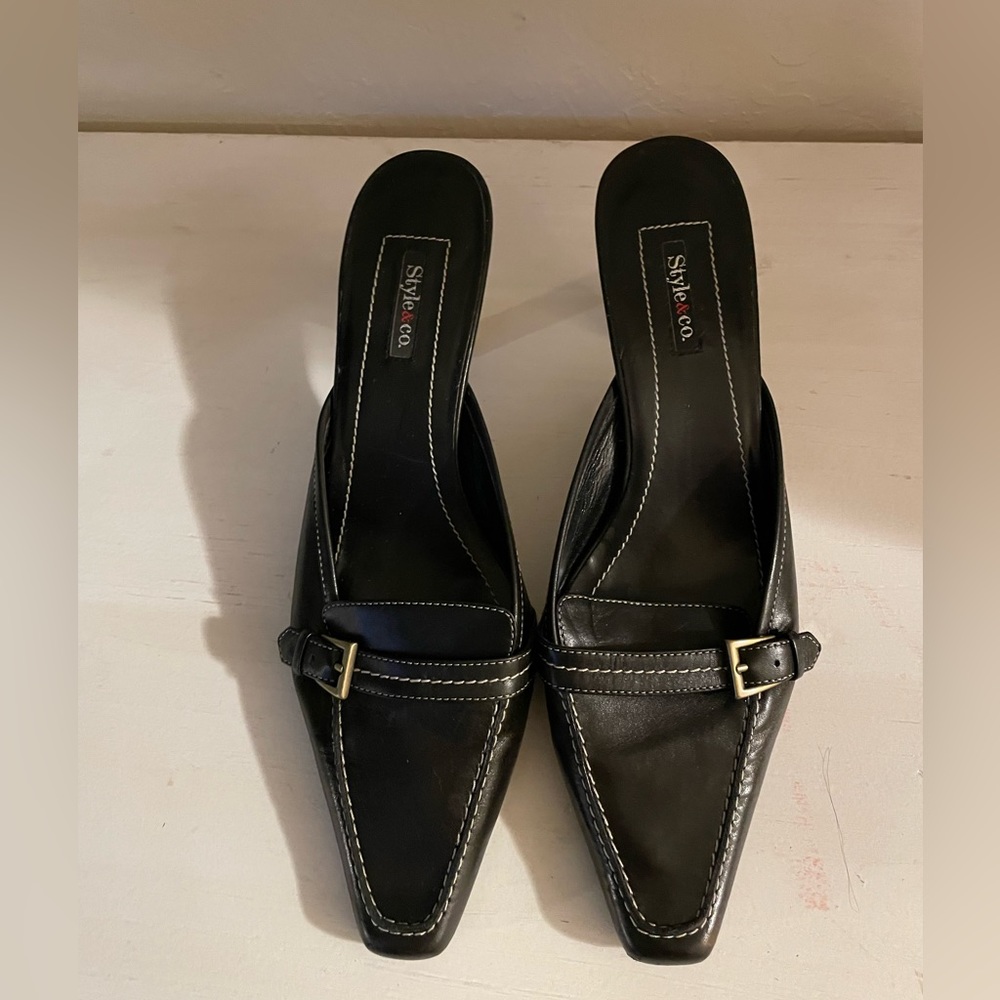 Style & Co Women’s (size 9.5) black heels USED